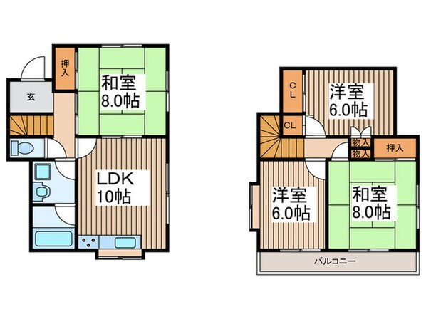 長津田３丁目ビューハウスの物件間取画像